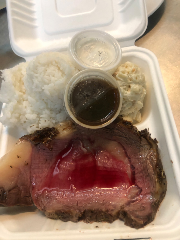 lb-Prime rib with Au-Jus and Creamy Horseradish